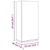 vidaXL Armoire de salle de bain murale Ch&ecirc;ne marron 32x20x67 cm