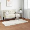 vidaXL Tapis en fausse Tafalla Blanc 80 x 150 cm Polyester