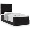 vidaXL Cadre de lit ottoman avec matelas noir 80x200 cm velours
