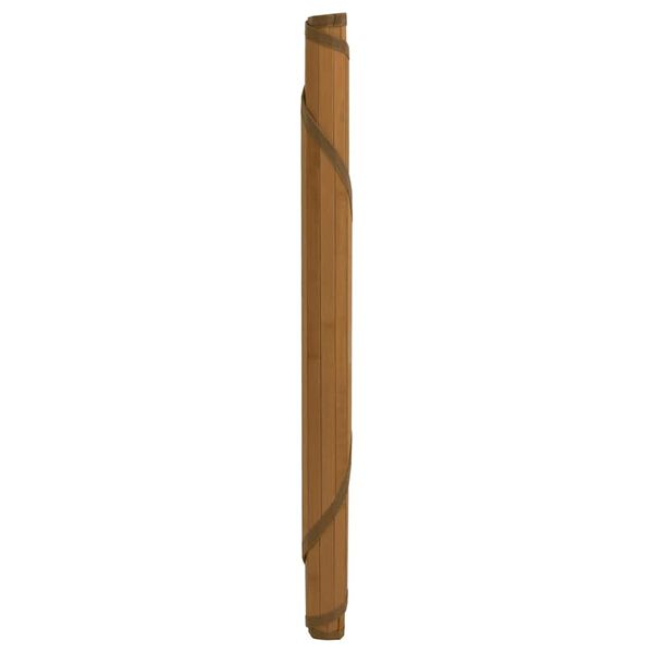 vidaXL Tapis rond marron 80 cm bambou