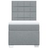 vidaXL Sommier &agrave; lattes de lit et matelas Gris clair 90x190 cm Tissu