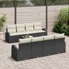 vidaXL Ensemble de canapé de jardin Noir 55 x 55 x 37 cm polyrotin
