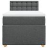 vidaXL Sommier &agrave; lattes de lit avec matelas Gris fonc&eacute; 90x200 cm Tissu
