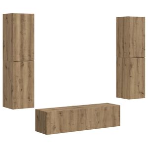 vidaXL Ensemble meuble TV 6 pc Ch&ecirc;ne artisanal Bois d'ing&eacute;nierie
