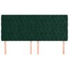 vidaXL T&ecirc;te de lit Vert fonc&eacute; 180x7x118/128 cm Velours