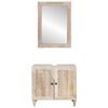vidaXL Ensemble de mobilier de salle de bain avec &eacute;tag&egrave;re 2 pcs Blanc