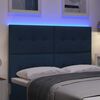 vidaXL T&ecirc;te de lit LED avec des lumi&egrave;res &agrave; LED Bleu 160 cm Polyester