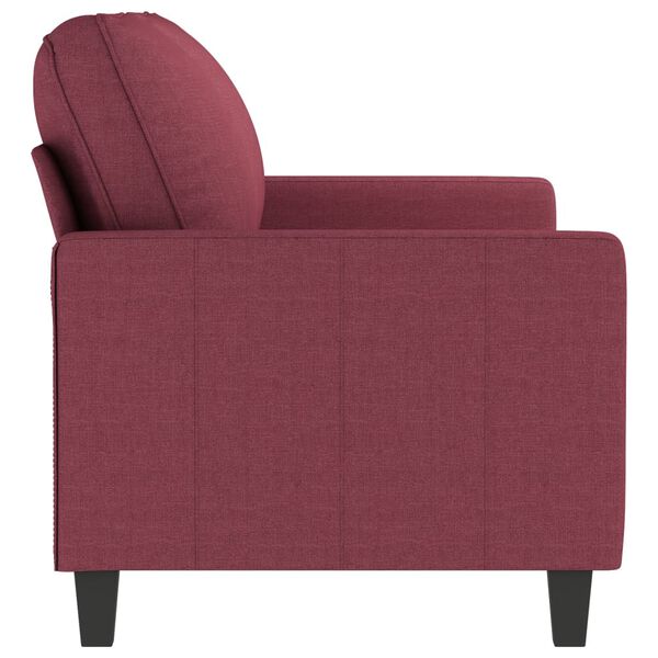 vidaXL Canap&eacute; &agrave; 2 places Rouge bordeaux 140 cm Tissu