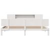 vidaXL Lit bibliothèque sans matelas blanc 180x200 cm bois pin massif