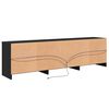 vidaXL Unites TV 2 pcs Ch&ecirc;ne noir 180 x 34 x 50 cm Bois d'ing&eacute;nierie