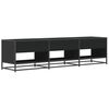 vidaXL Meuble TV noir 180x40x46 cm bois d'ing&eacute;nierie