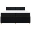vidaXL Sommier &agrave; lattes de lit avec matelas Noir 200x200 cm Tissu