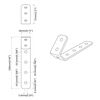 vidaXL Crochets 2 pcs Noir M5 x 110 mm Fer