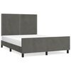 vidaXL Cadre de lit sans matelas gris fonc&eacute; 140x200 cm velours