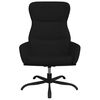 vidaXL Chaise de relaxation avec tabouret Noir Tissu microfibre