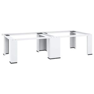 vidaXL Socle double pour lave-linge et s&egrave;che-linge Blanc