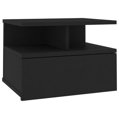 vidaXL Table de chevet flottante Noir 40x31x27 cm Bois d'ingénierie