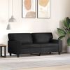 vidaXL Canap&eacute; &agrave; 2 places Noir 140 cm Similicuir