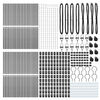 vidaXL Poteau de clôture. Autre 52 pcs Gris 3,2 x 3,2 x 150 cm Acier