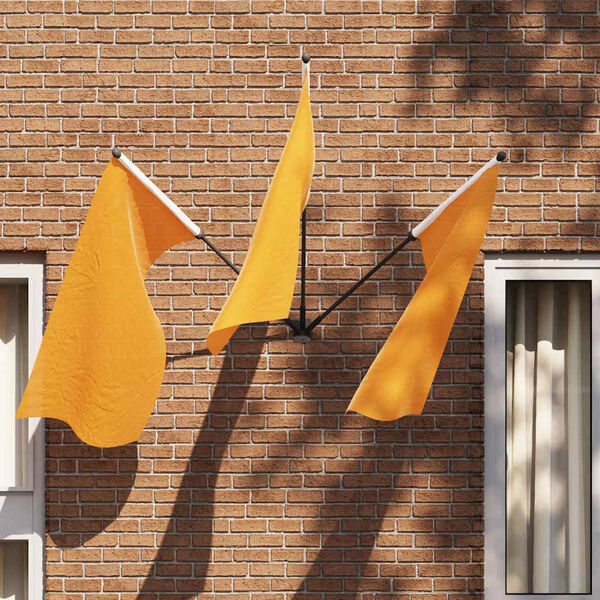 vidaXL Support de mât de drapeau Noir 10.5 x 7.5 cm Acier