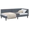 vidaXL Cadre de lit d'angle Gris fonc&eacute; 90 x 200 cm Velours