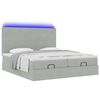 VidaXL Cadre de lit ottoman et matelas gris clair 160x200cm velours