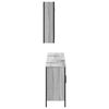 vidaXL Ensemble d'armoires de salle de bain 3 pcs sonoma gris