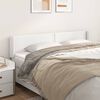 vidaXL T&ecirc;te de lit avec oreilles Blanc 203x16x78/88 cm Similicuir