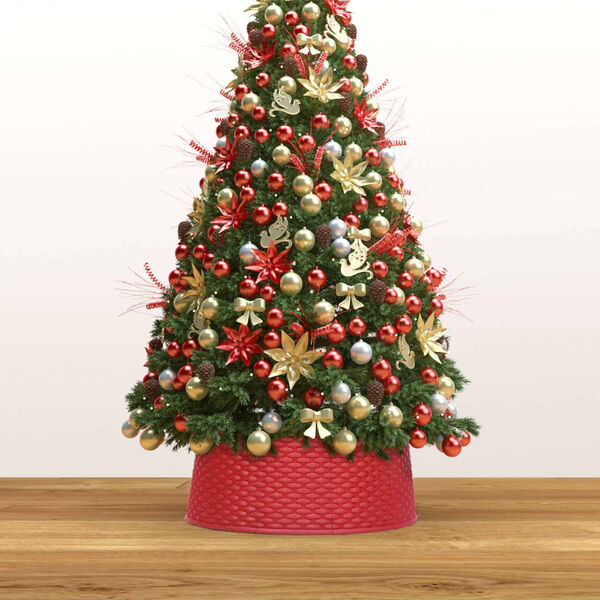 vidaXL Jupe de sapin de No&euml;l Rouge &Oslash;54x19,5 cm