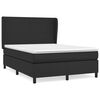 vidaXL Sommier &agrave; lattes de lit avec matelas Noir 140x200 cm Similicuir