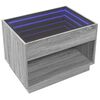 vidaXL Table basse avec LED infini sonoma gris 70x50x50 cm