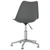 vidaXL Chaises &agrave; manger pivotantes lot de 2 gris similicuir