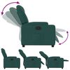 vidaXL Fauteuil inclinable Vert foncé Tissu