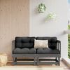 vidaXL Canap&eacute;s d'angle de jardin 2 pcs gris bois de pin massif