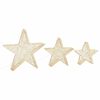 vidaXL &Eacute;toile de d&eacute;coration de No&euml;l 3pcs dor&eacute; LED Ext&eacute;rieur Int&eacute;rieur