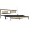 vidaXL Cadre de lit sans matelas ch&ecirc;ne sonoma 183x203 cm