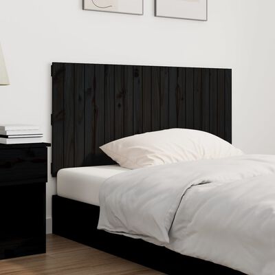 vidaXL Tête de lit murale Noir 127,5x3x60 cm Bois massif de pin