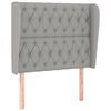 vidaXL Sommier &agrave; lattes de lit avec matelas Gris clair 90x200 cm Tissu