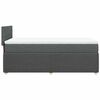 vidaXL Sommier &agrave; lattes de lit avec matelas Gris fonc&eacute; 80x200 cm Tissu