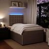 vidaXL Sommier &agrave; lattes de lit et matelas Gris clair 120x200cm Velours