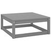 vidaXL Salon de jardin 4 pcs gris bois de pin massif