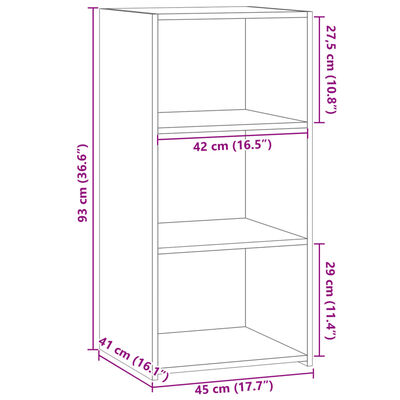 vidaXL Buffet noir 45x41x93 cm bois d'ingénierie