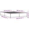 vidaXL Cadre de lit sans matelas ch&ecirc;ne sonoma 135x190 cm