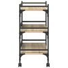 vidaXL Chariot de cuisine Ch&ecirc;ne Sonoma 50 x 35 x 75,5 cm