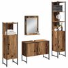 vidaXL Ensemble de mobilier de salle de bain avec &eacute;tag&egrave;re 4 pcs Marron