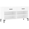 vidaXL Banc &agrave; chaussures blanc 102x35x55 cm bois d'ing&eacute;nierie