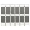 vidaXL Cloison de s&eacute;paration 6 panneaux Gris 210x165 cm Tissu