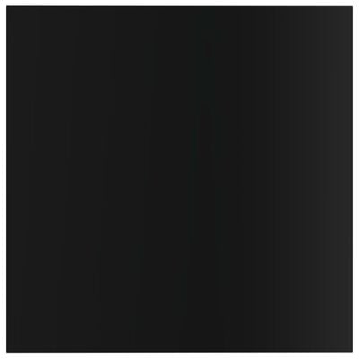 vidaXL Panneaux bibliothèque 4pcs Noir brillant 40x40x1,5cm Aggloméré
