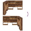 vidaXL T&ecirc;te de lit de rangement Bois Ancien 207,5 x 137,5 x 76,5 cm