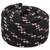vidaXL Corde utilitaire polyvalente 50 mm 10 m Noir et Rouge PP